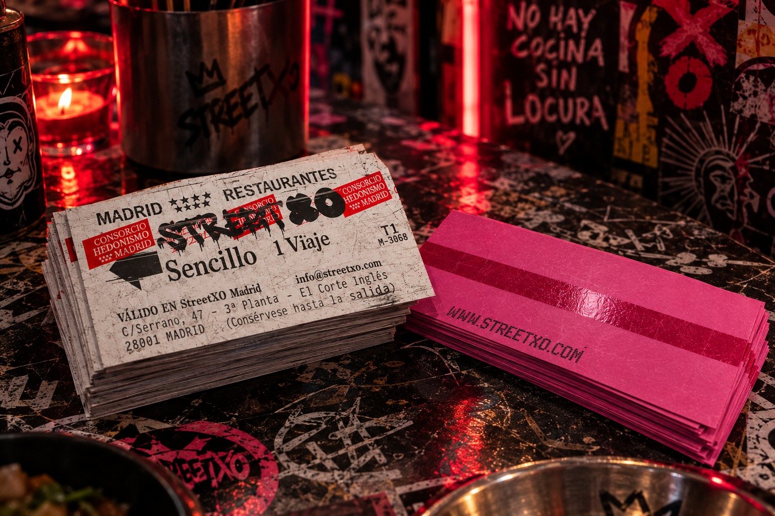 Streetxo: adaptación · impresión barniz uvi
