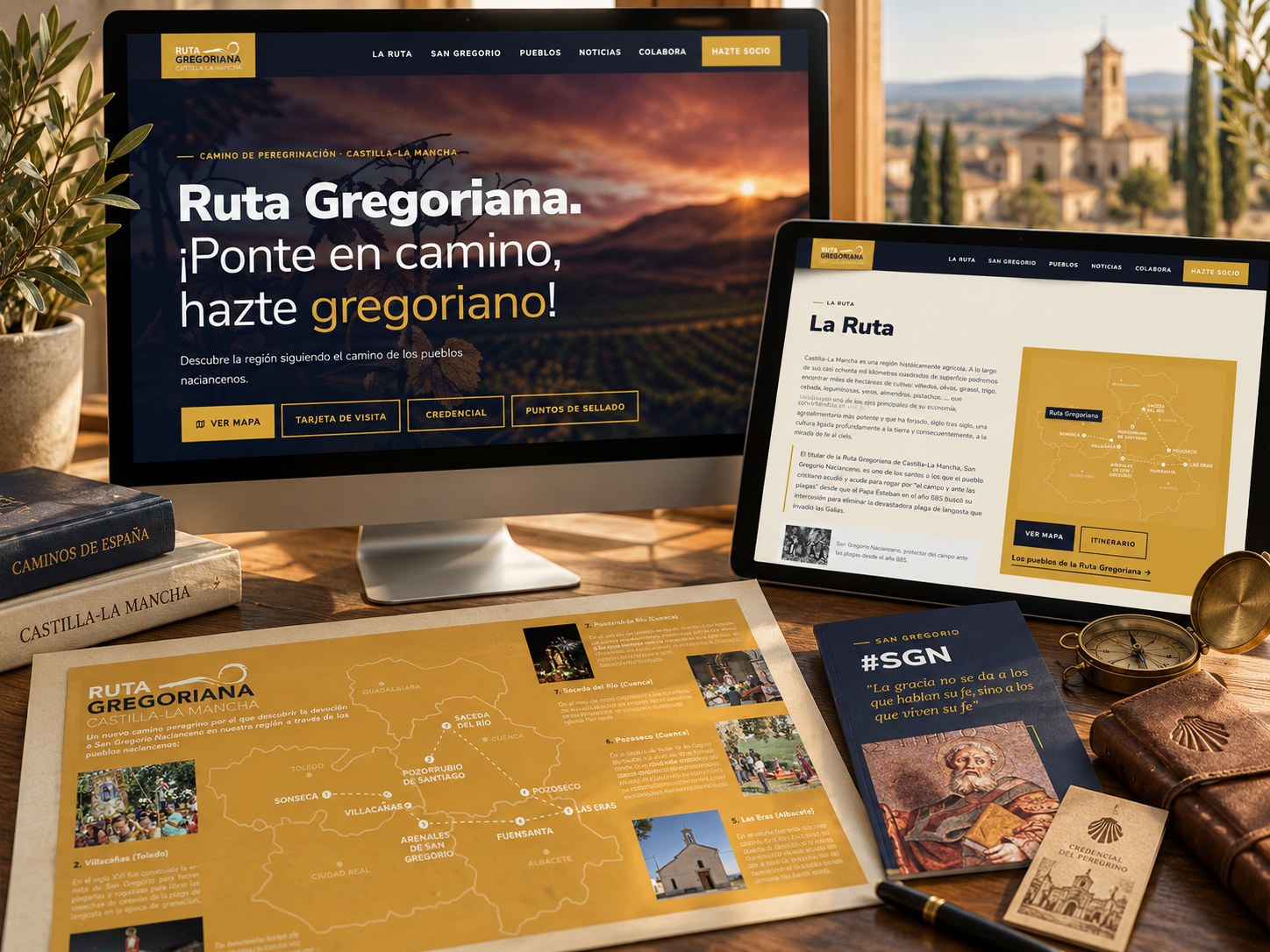 Web de la Ruta Gregoriana diseñada por Menta